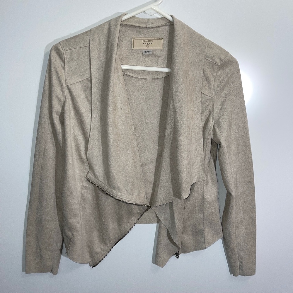 BlankNYC Taupe Suede Zip Jacket Size XS - Picture 2 of 6